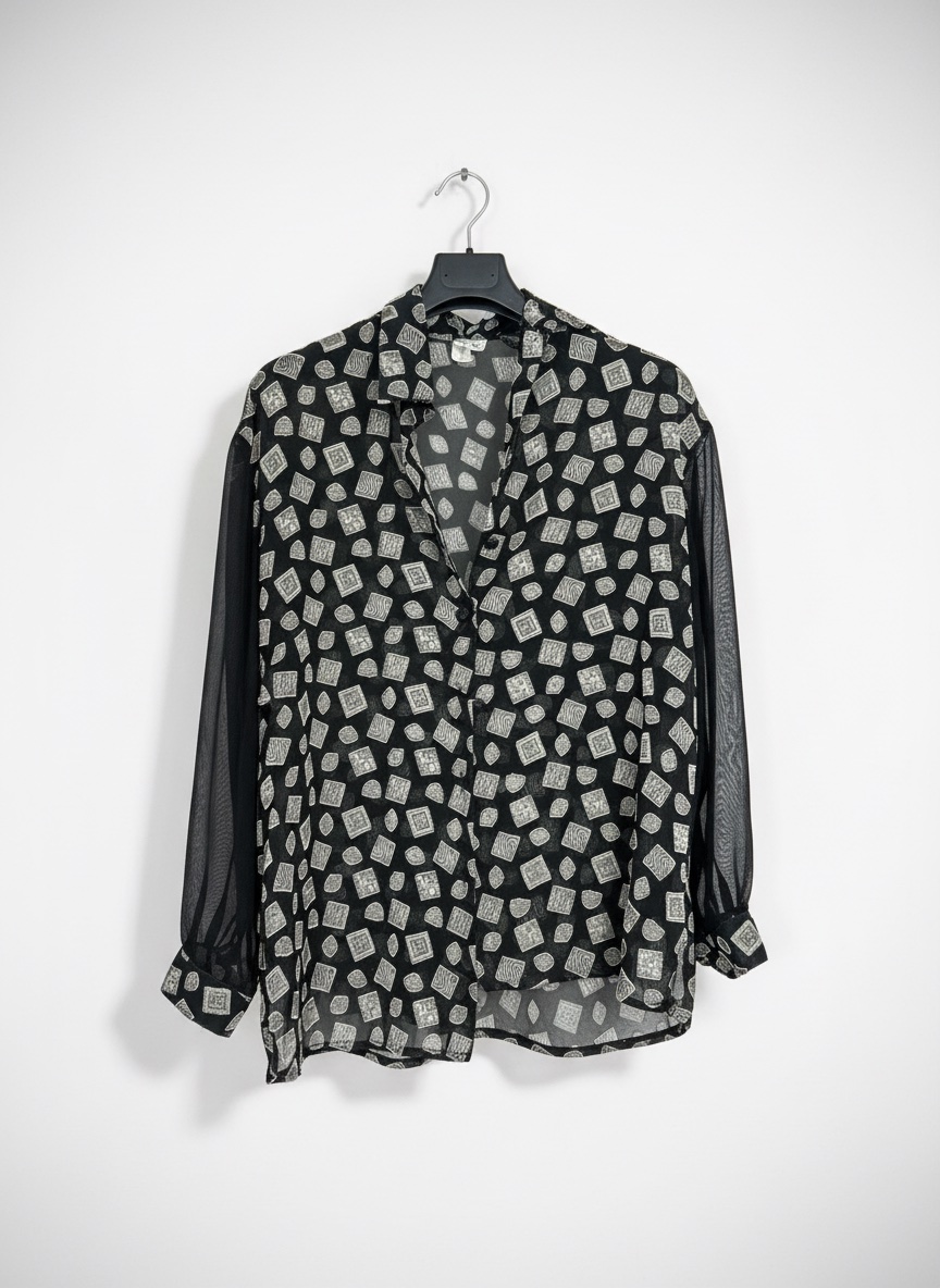 Chemise mousseline noir 