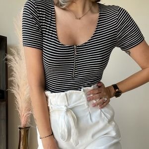 Stripped Bodysuit