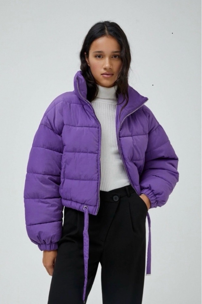 Doudoune violet pull&bear