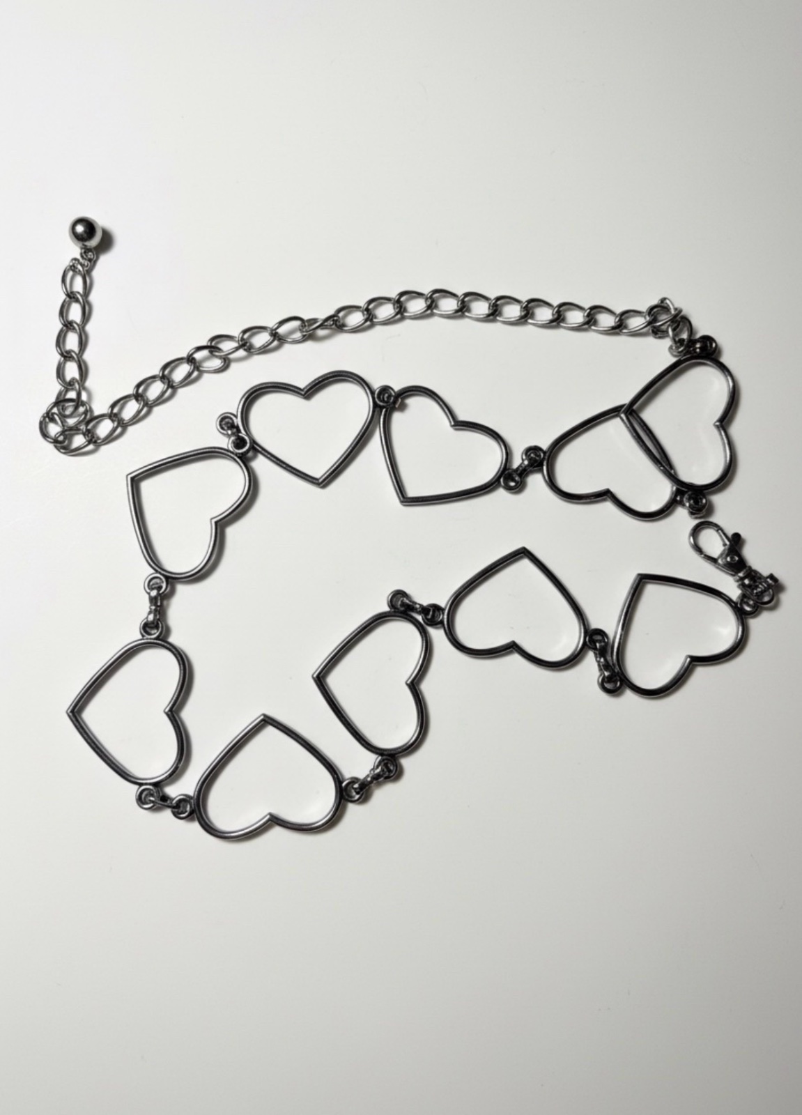 Ceinture Cœurs Métalliques