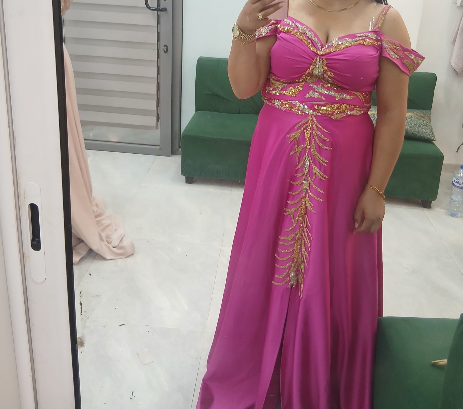 Robe satinée