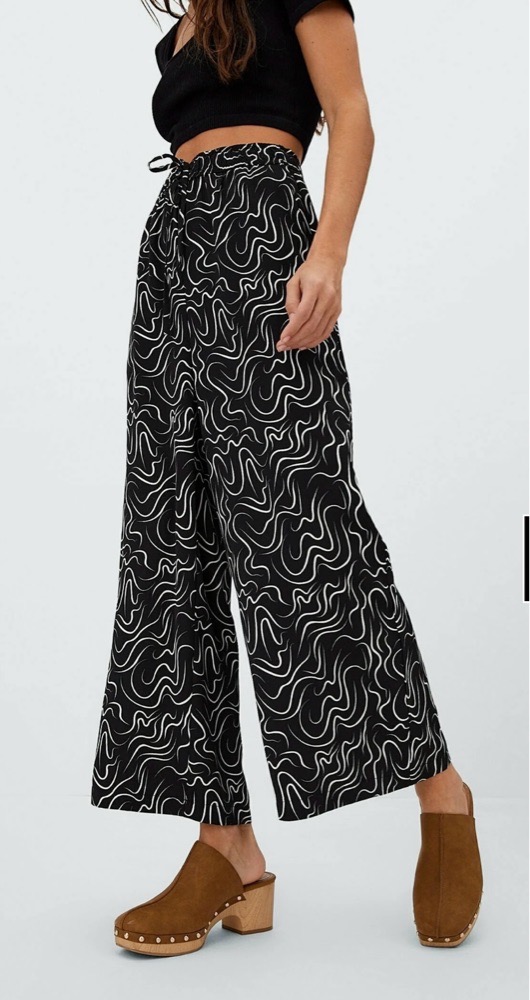 Stradivarius Black and White Trousers 