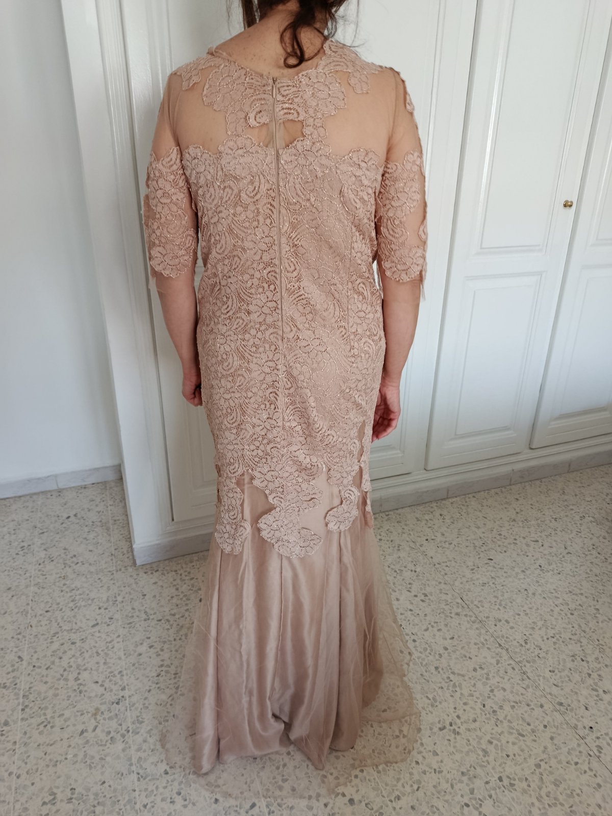 Robe soirée nude 