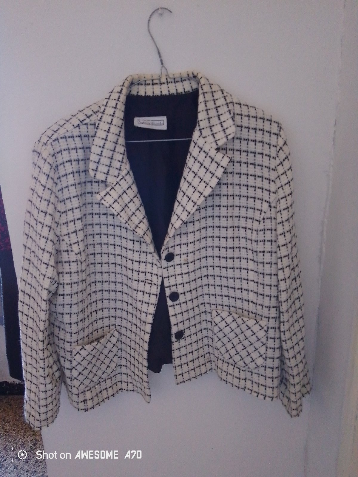 Vest en caroeux noir et blanc 