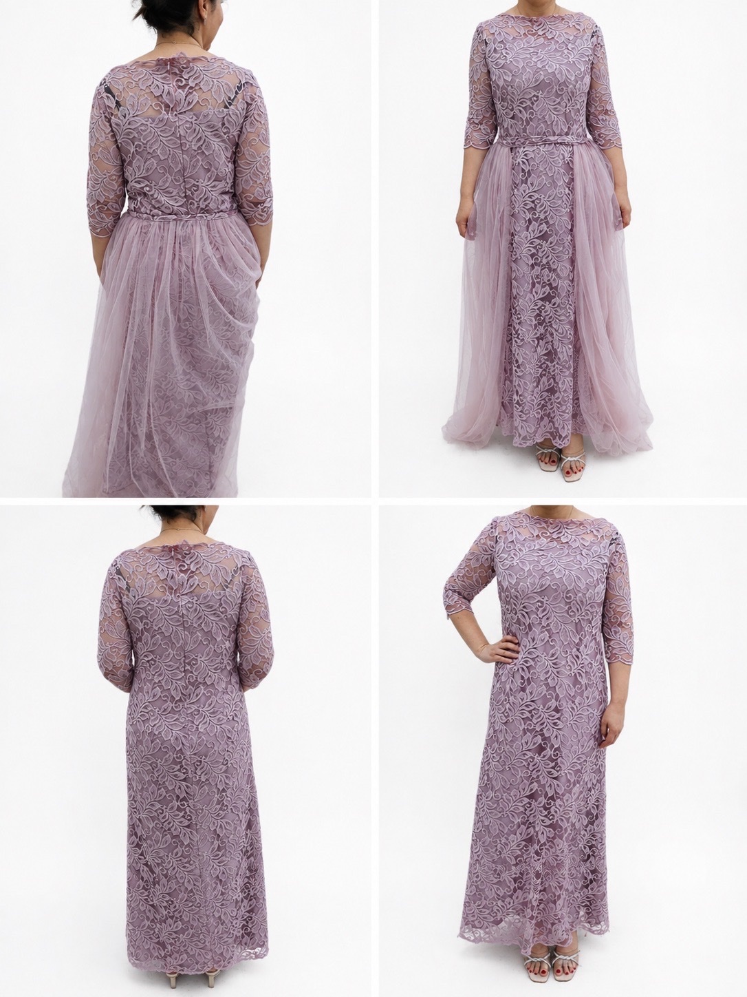 Robe rose en dentelle