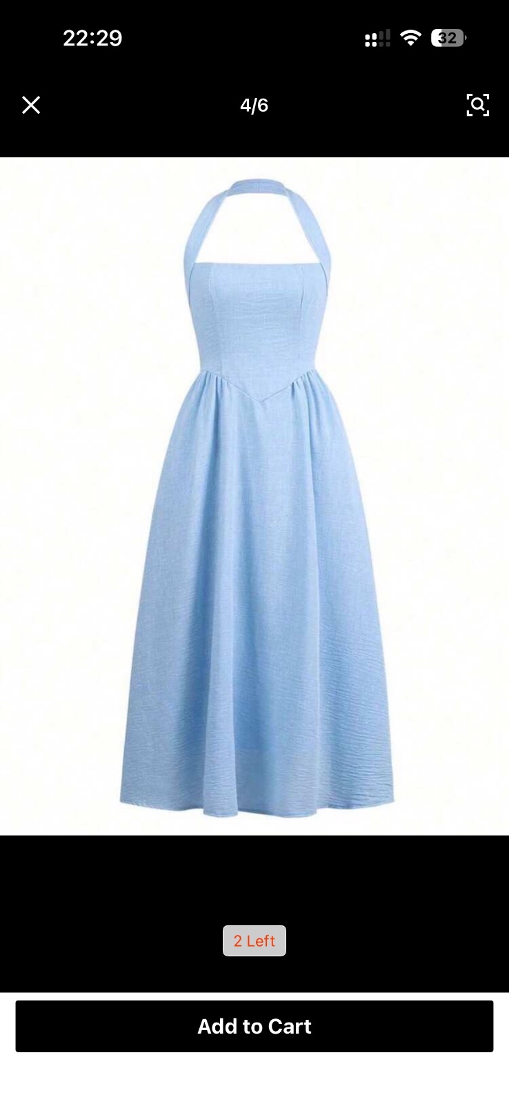 Robe en bleu ciel
