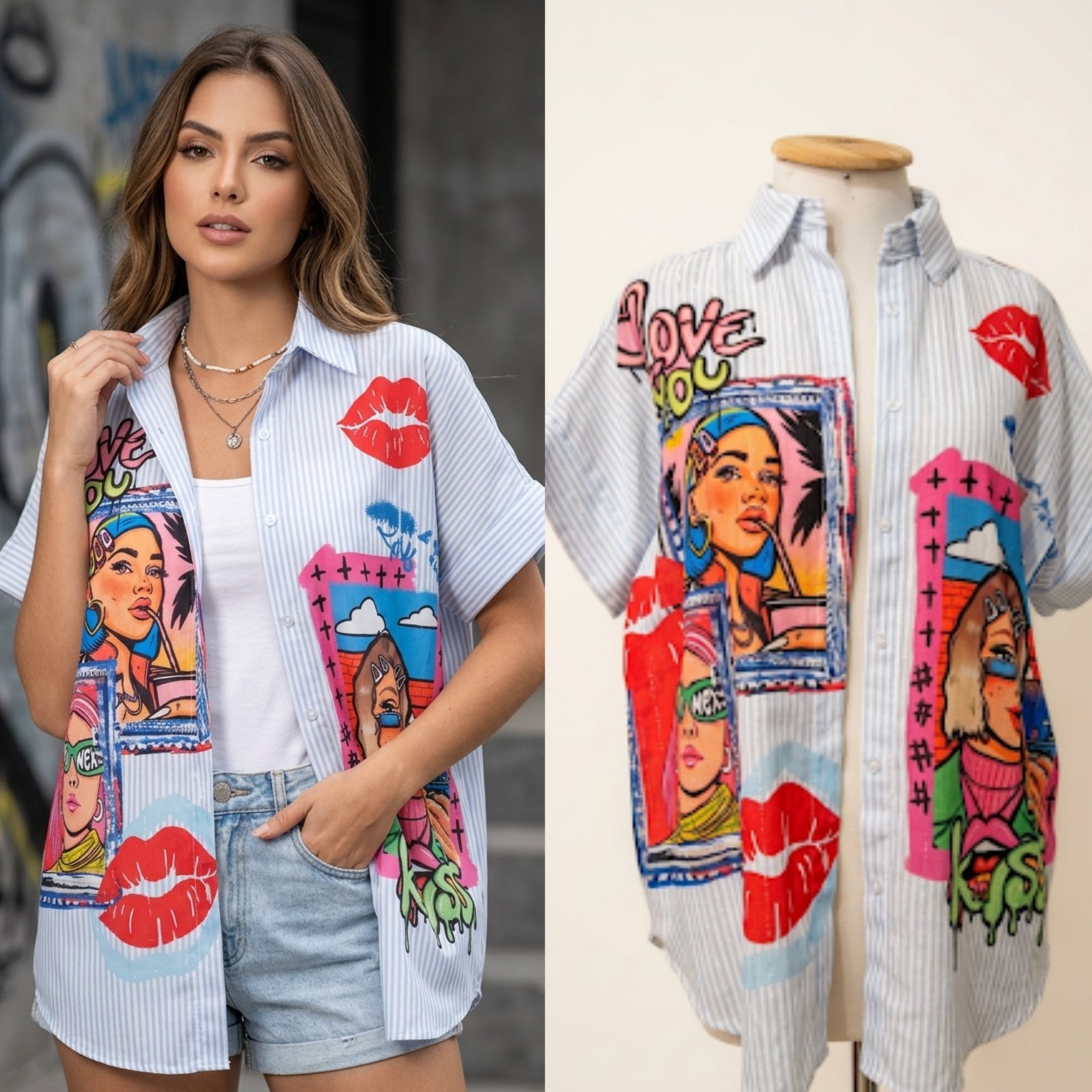 Chemise oversize trop stylé tt neuf