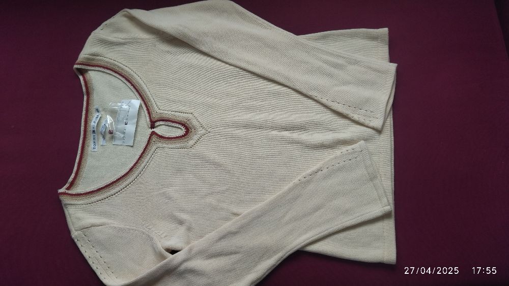pull beige Tommy Hilfiger
