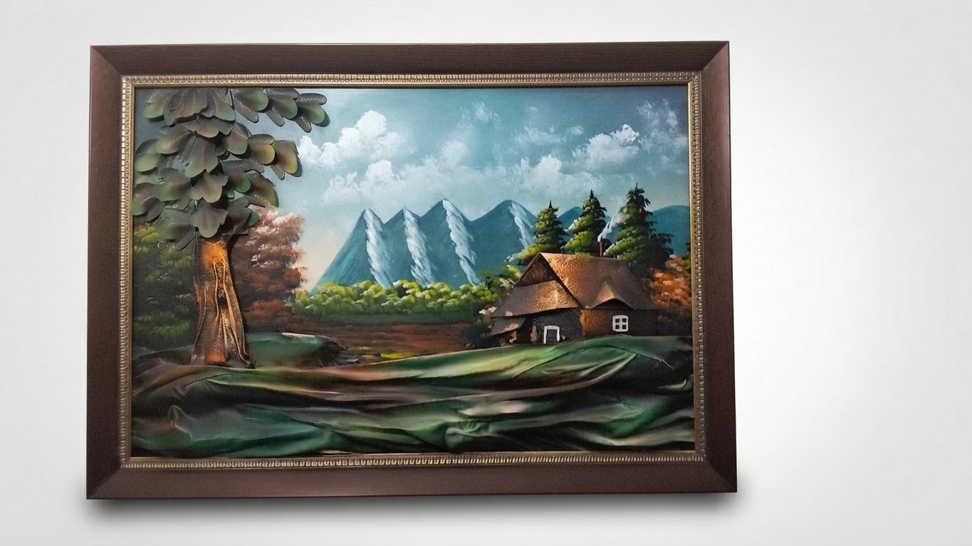 ​Magnifique tableau paysage en relief (Effet 3D)  