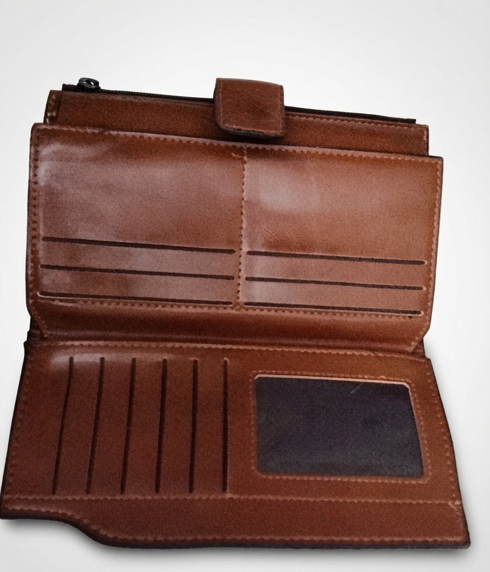 Portefeuille Camel foncé 