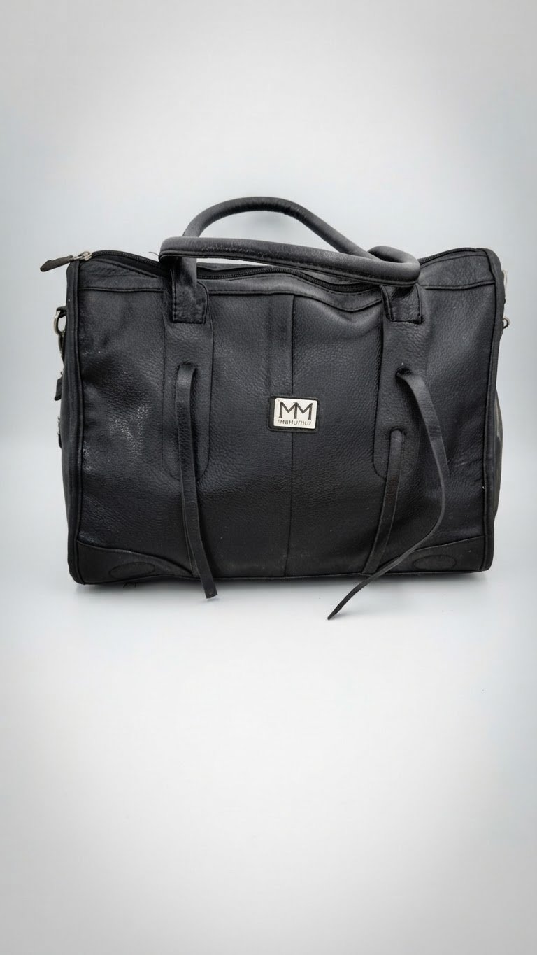 Sac noir en cuir 