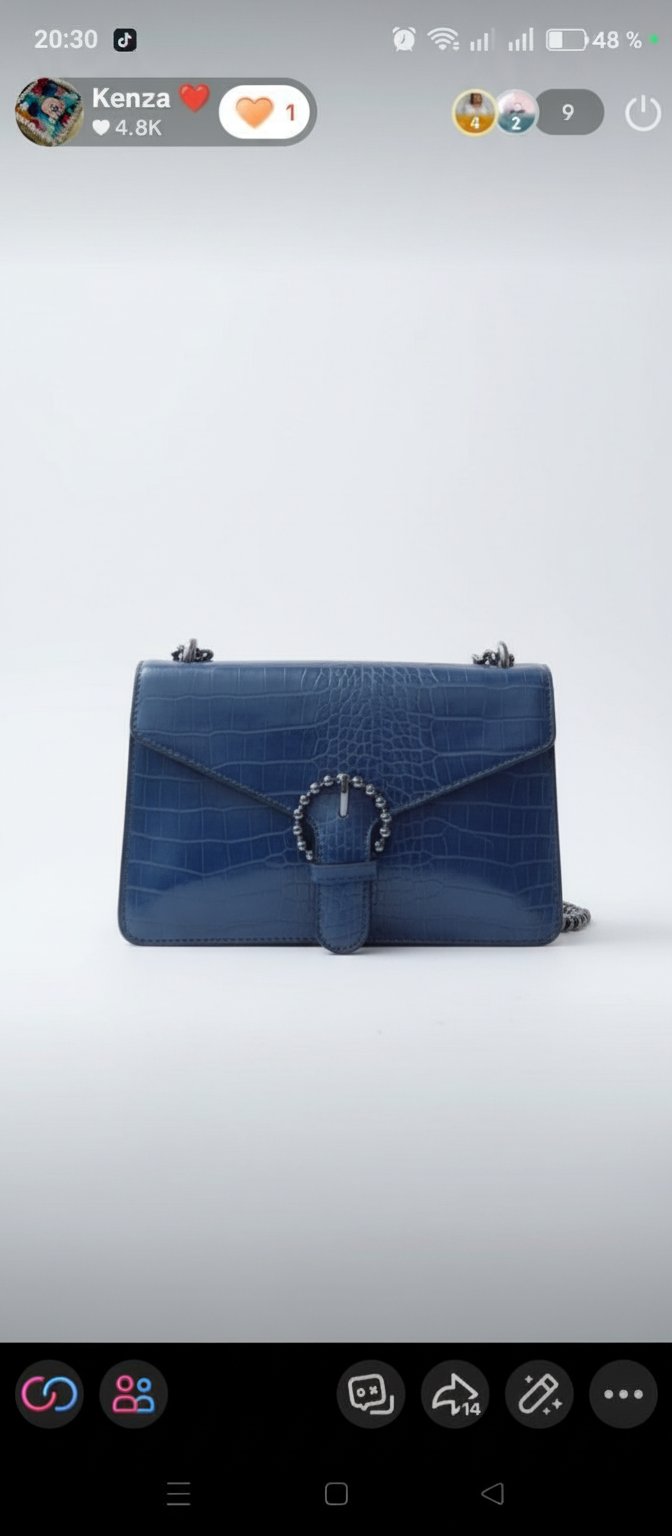 Sac bleu marine croco 💙