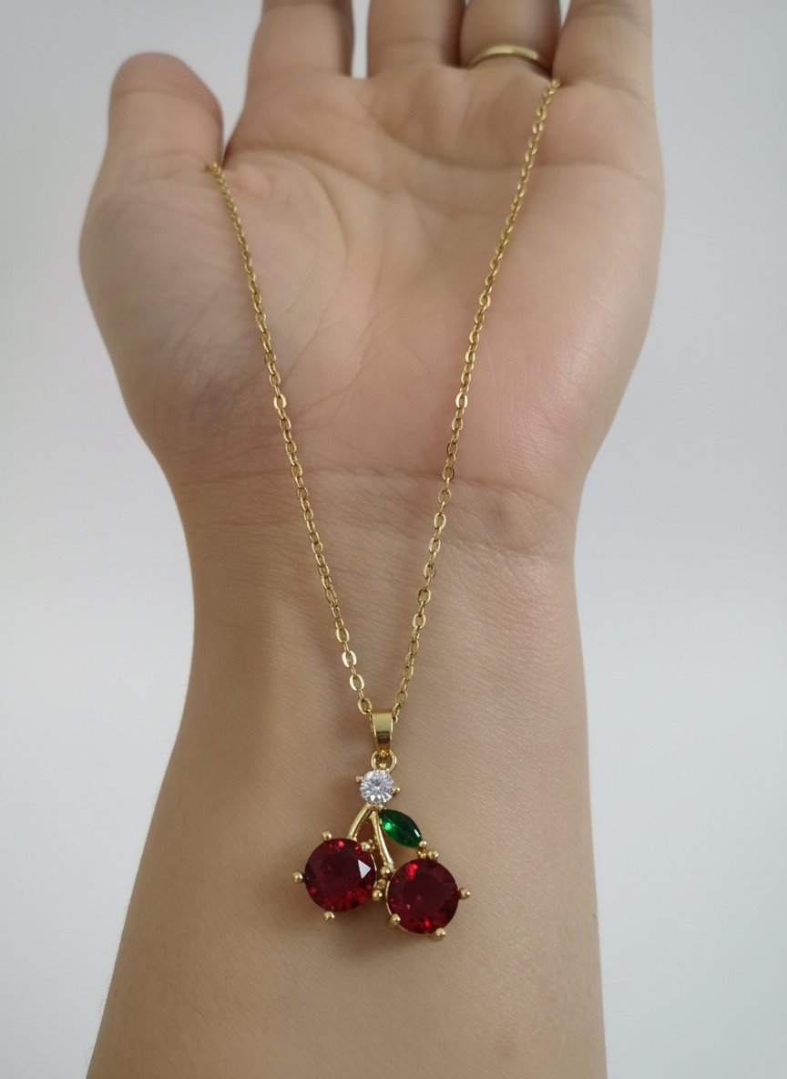 Collier cerise 🍒🍒