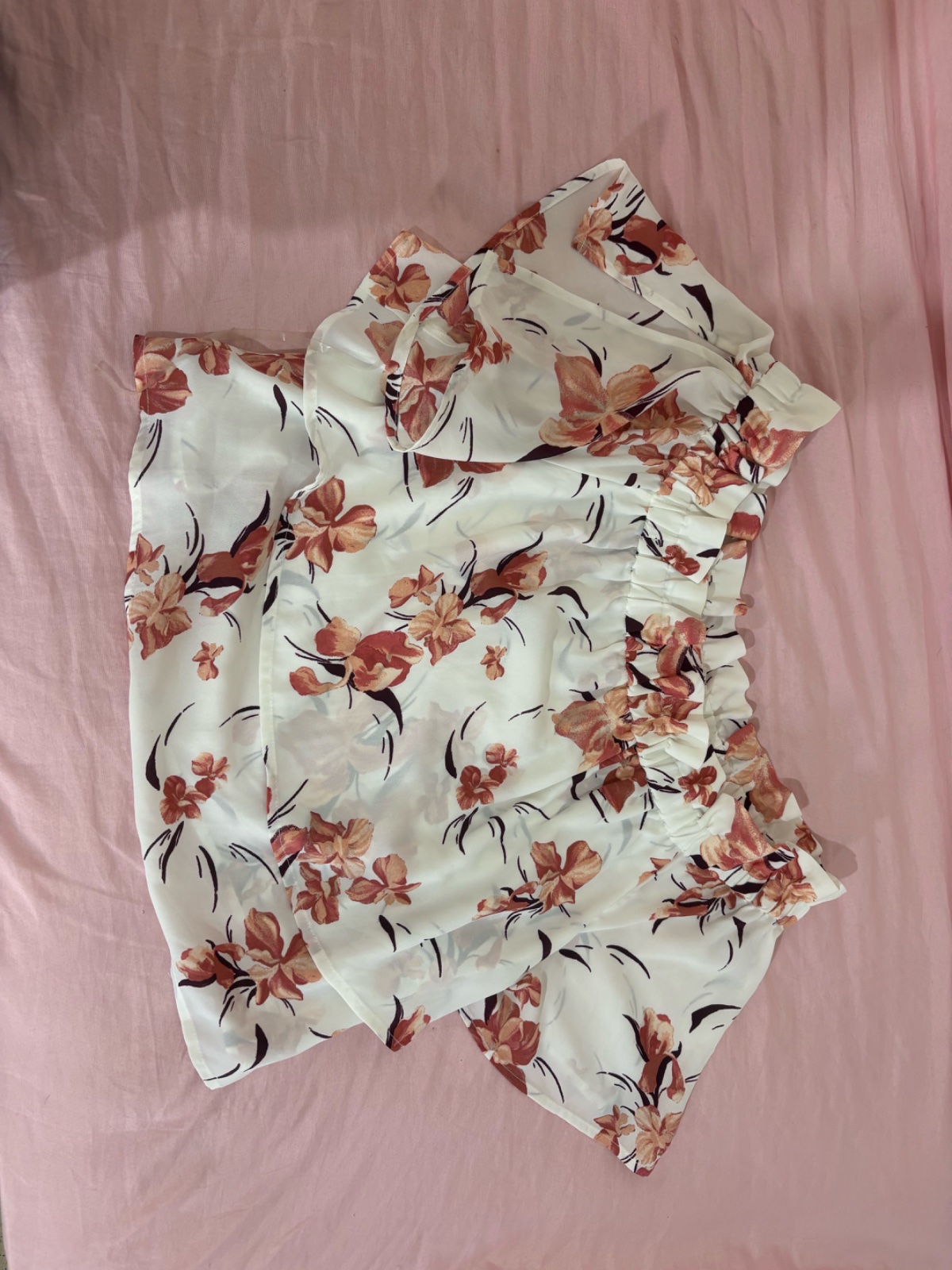 Haut off-shoulder floral