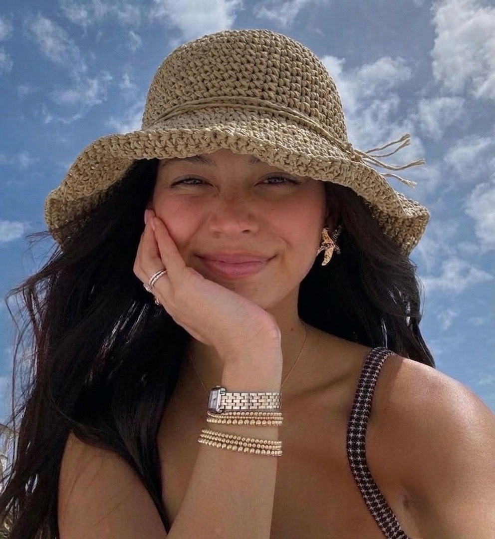 Chapeau de plage en maille 