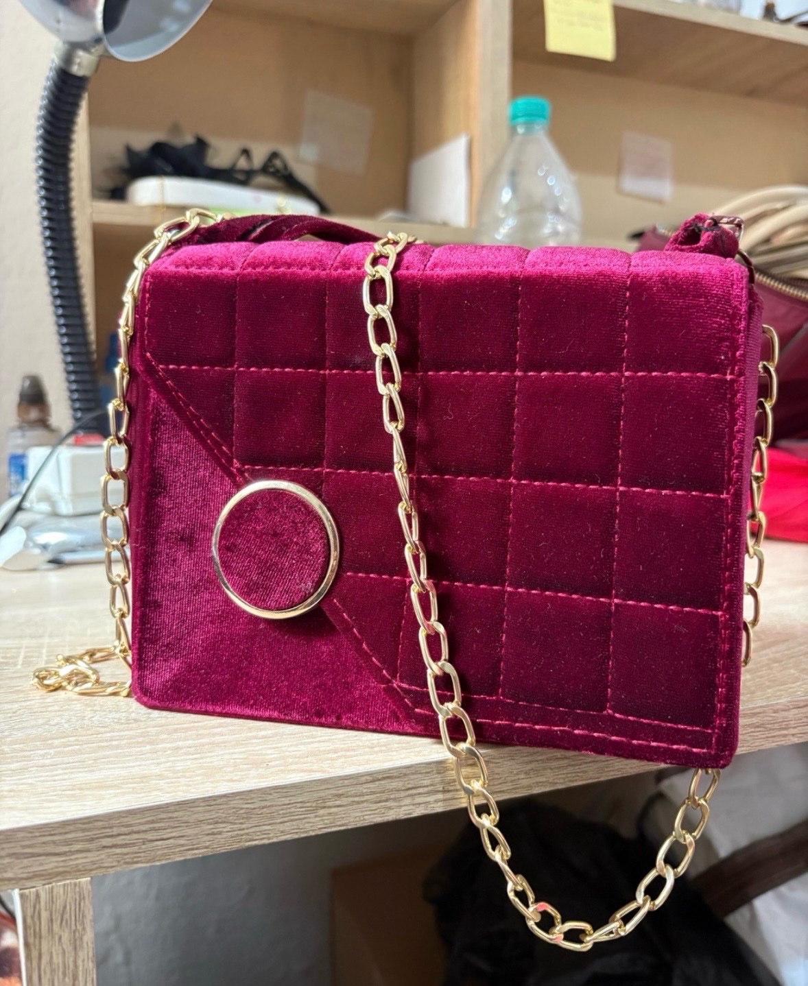 Sac bordeaux en velours 🌹