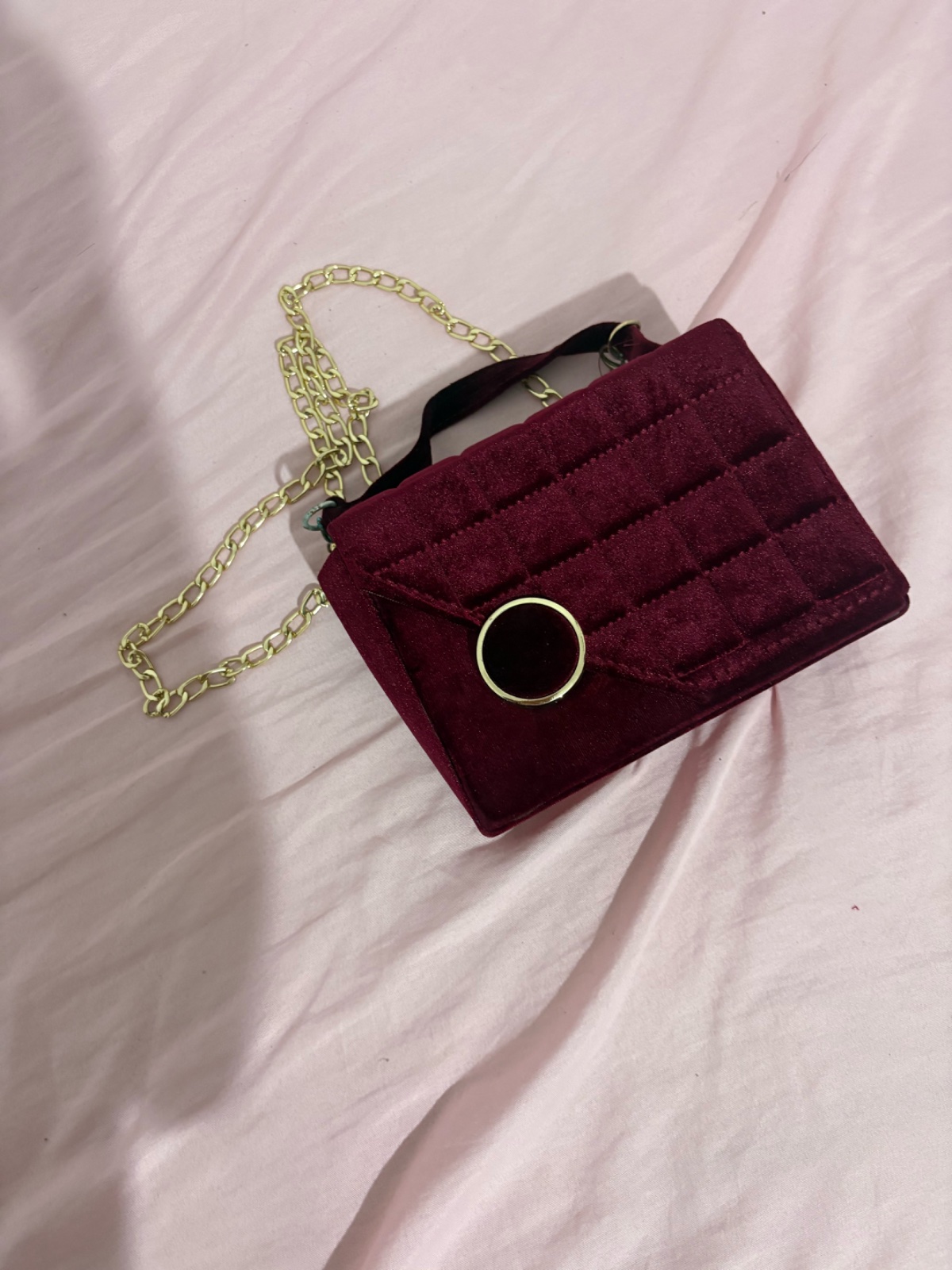 Sac à main velours bordeaux ❤️