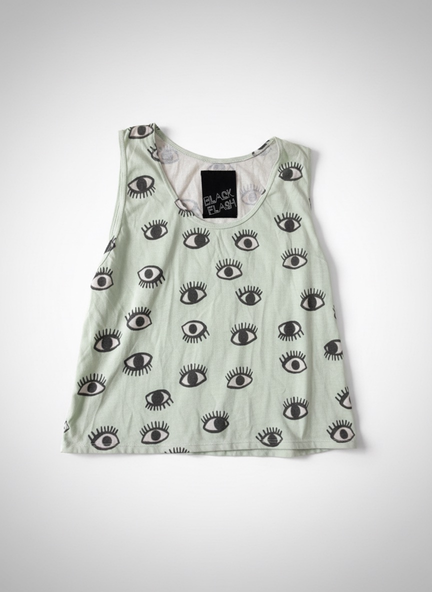 Crop top Black Flash vert menthe 