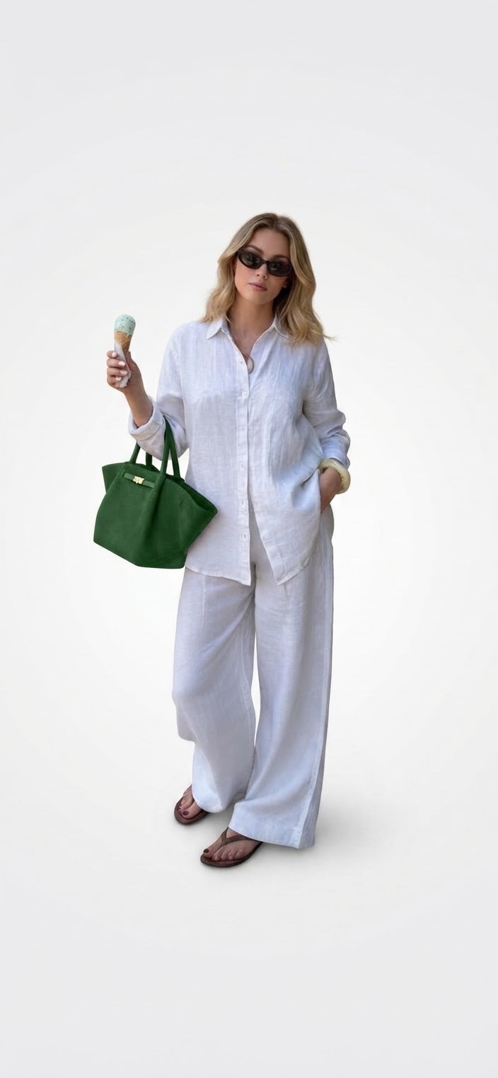 Set shein chemise et pantalon large