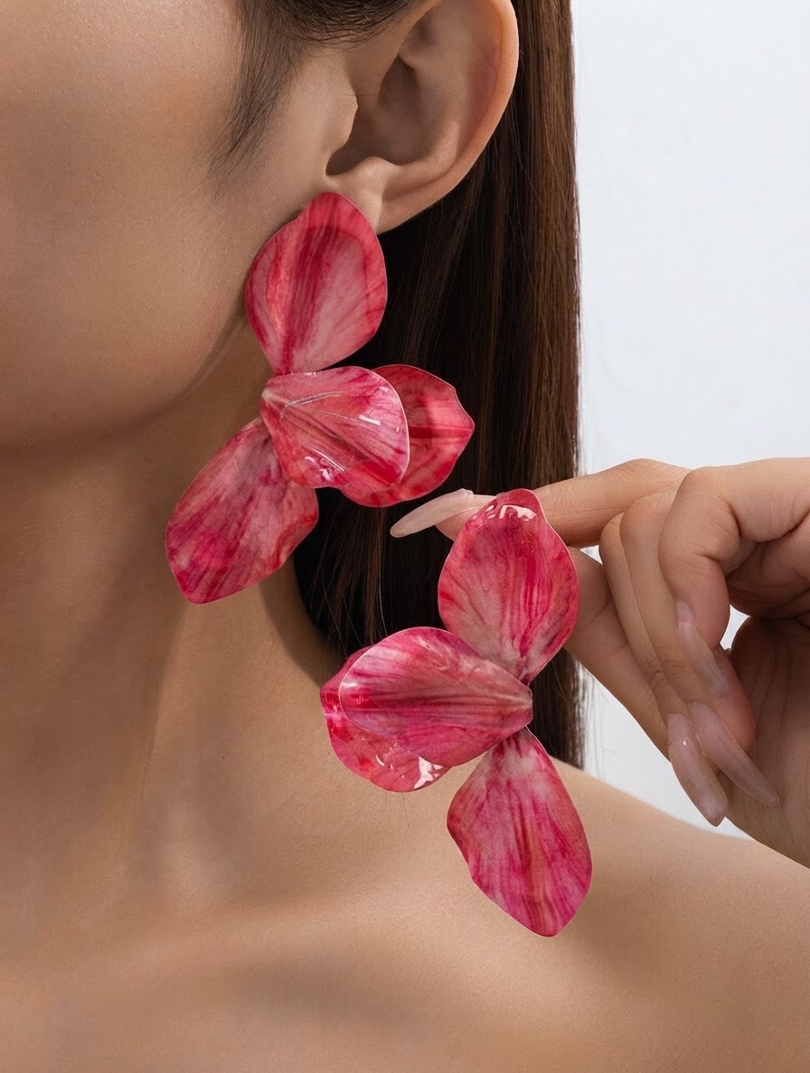 Boucle d'oreille fleur