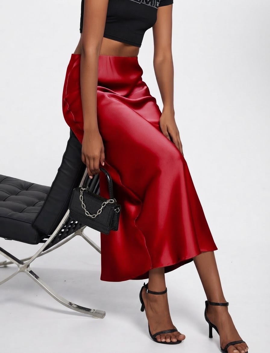 Jupe satin shein