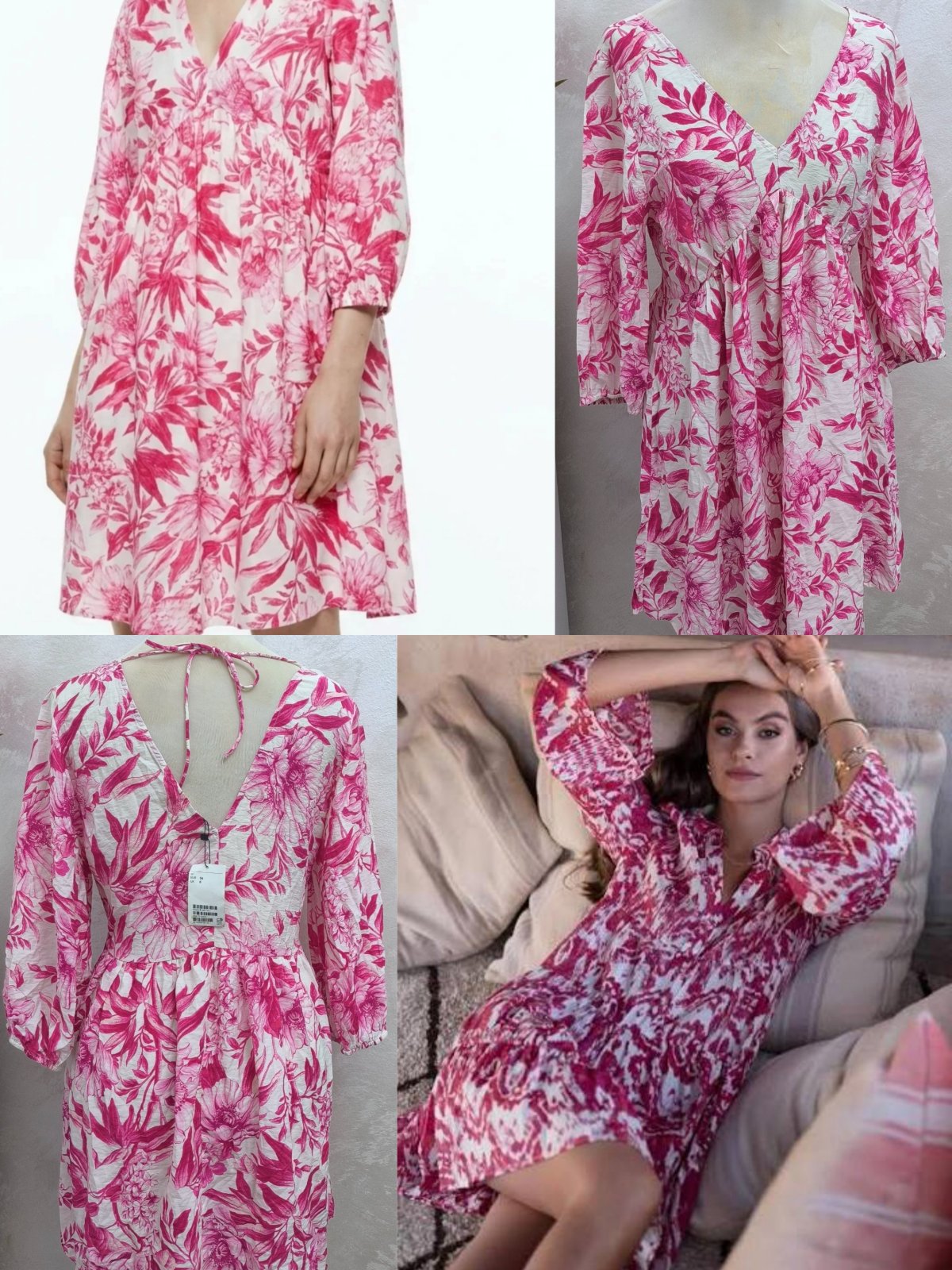 Robe imprimée florale taille s avec étiquette 