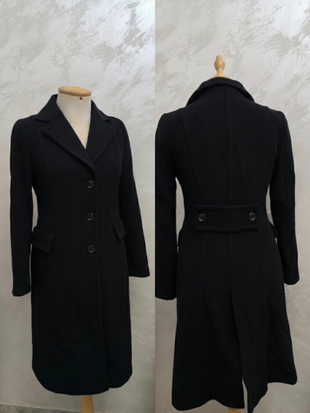 Manteau zara taille 38 évasé 80 laine 