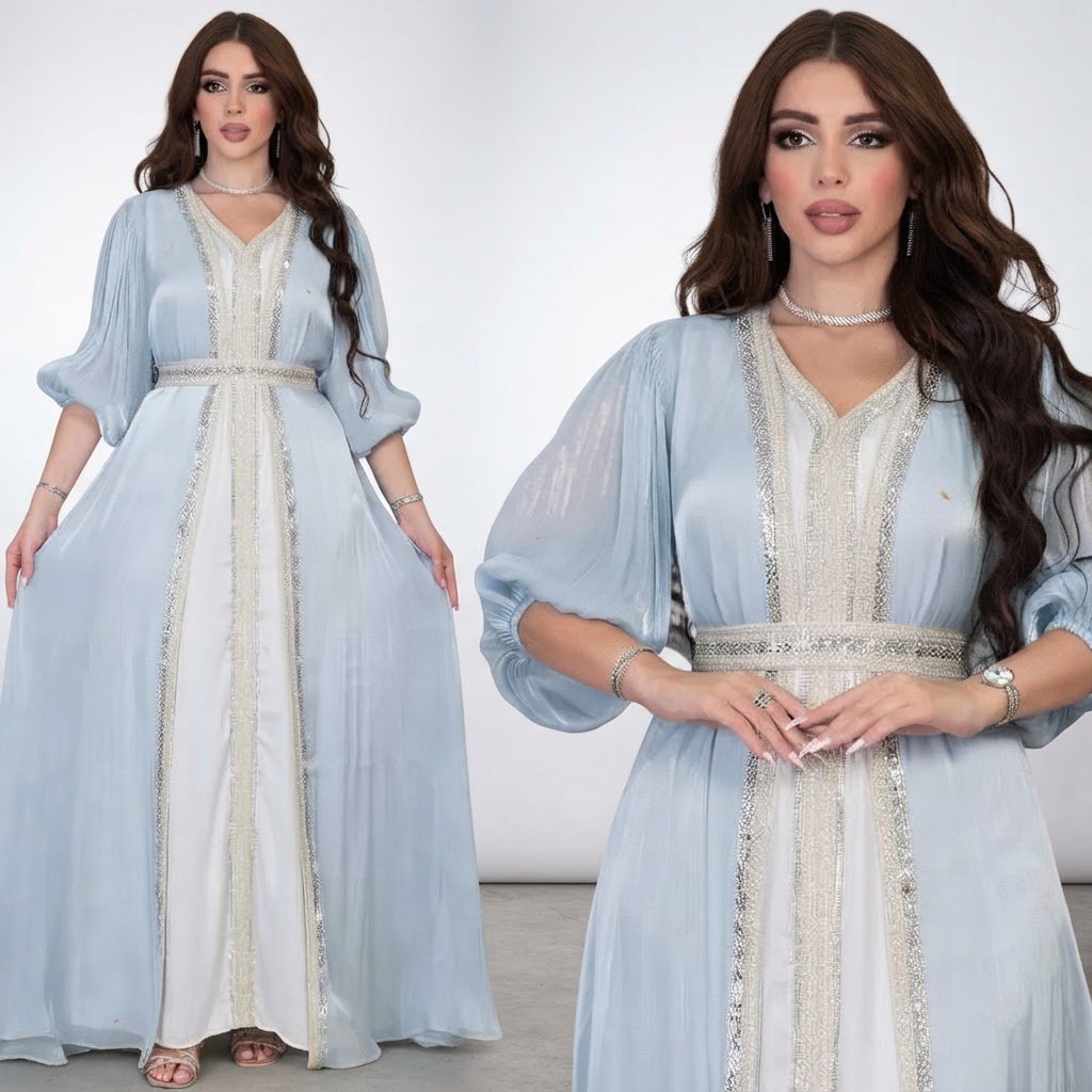 Caftan trois pièces importé jamais porté talle M L 