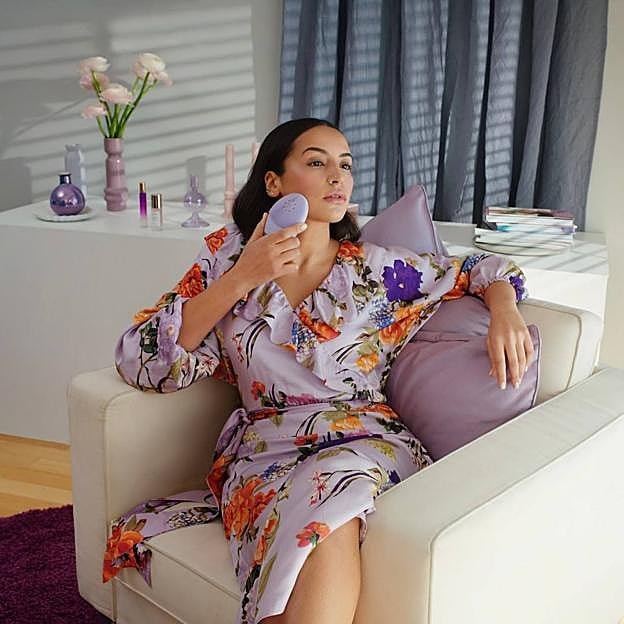  Robe imprimée florale a volants nouée avec ceinture a la taille .La taille M oversize 