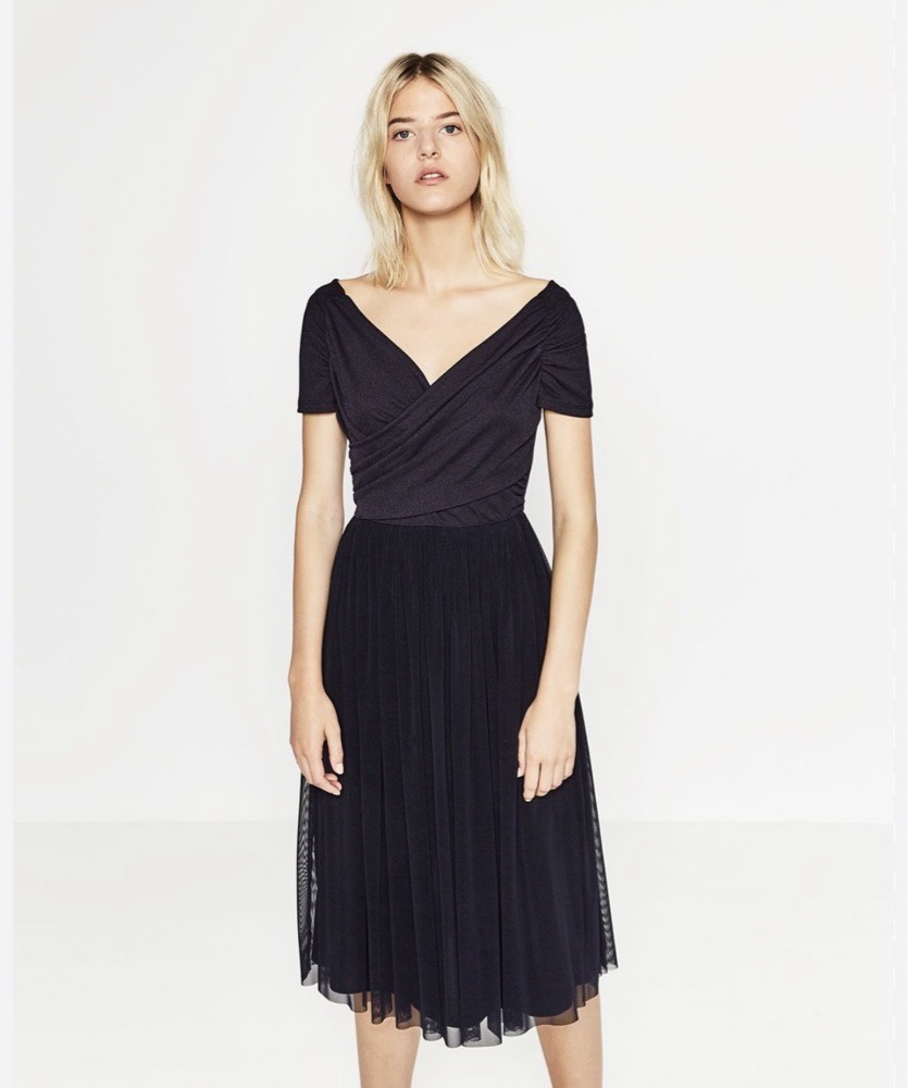 Robe de soirée ZARA en bleu marine
