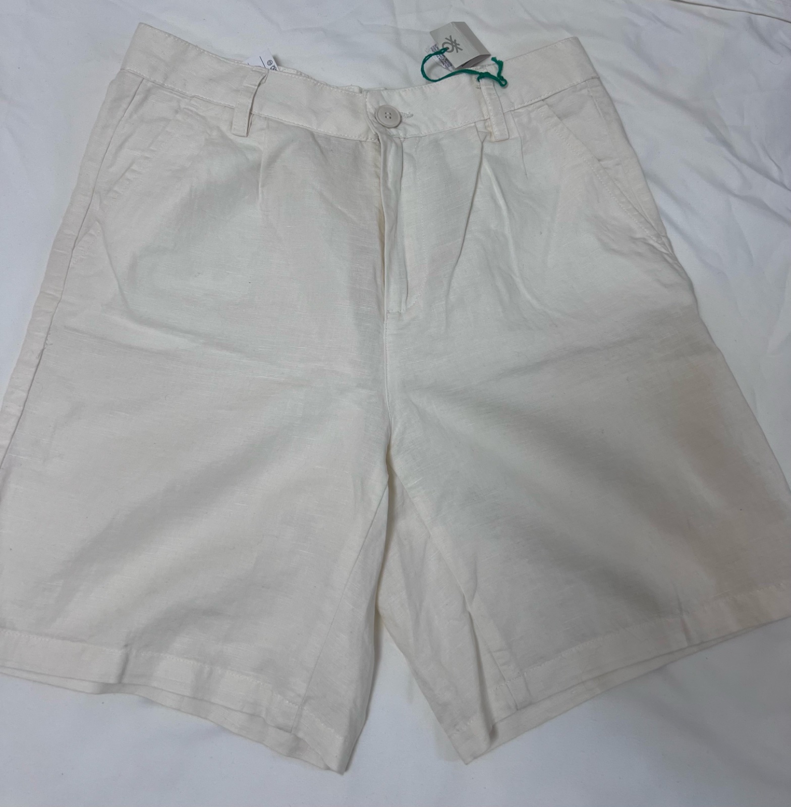 Short en lin benetton talle xs