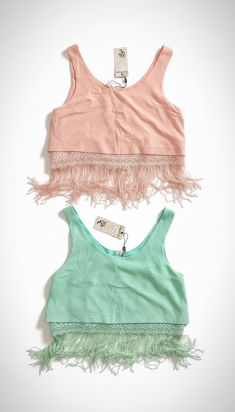 2 hauts CoolCat rose et vert