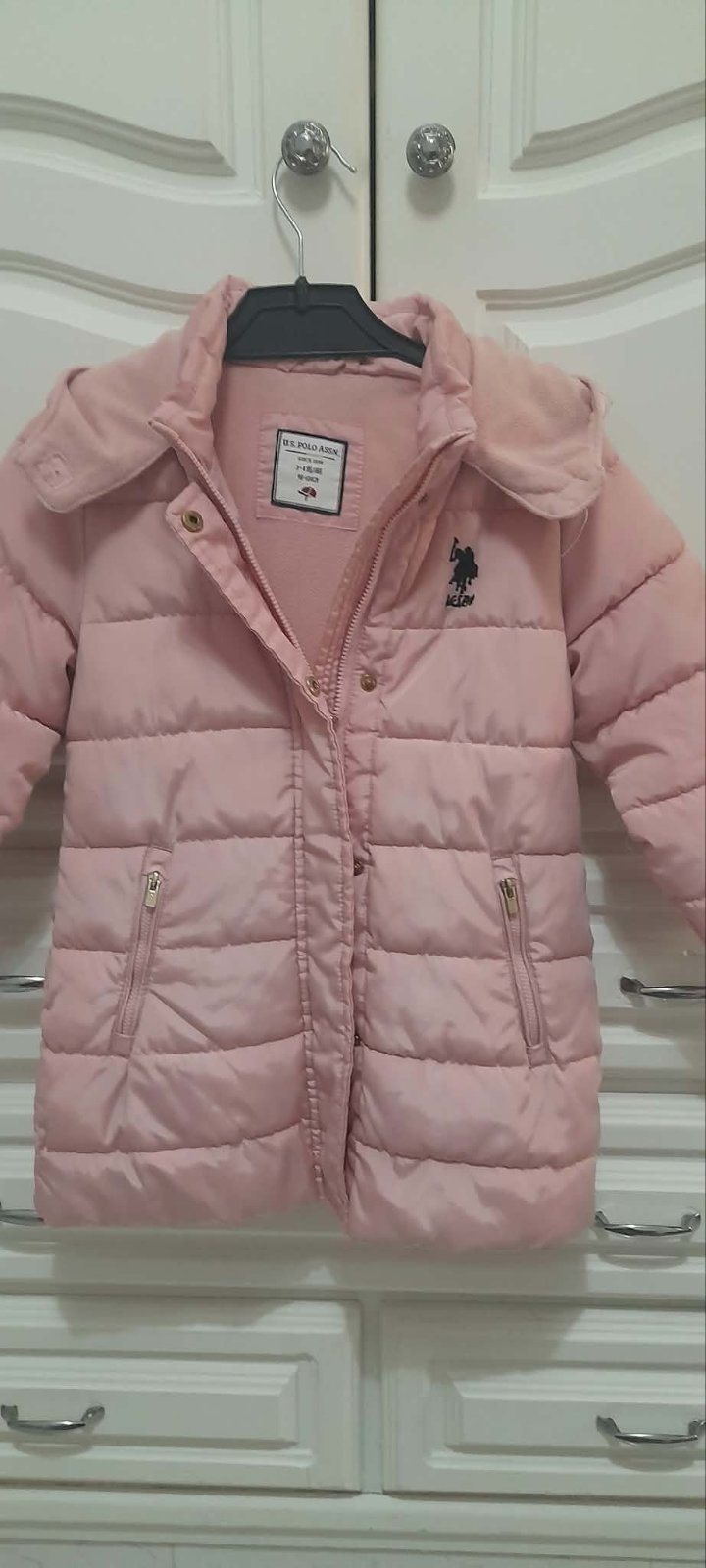Manteau fille rose – U.S. Polo 🌸