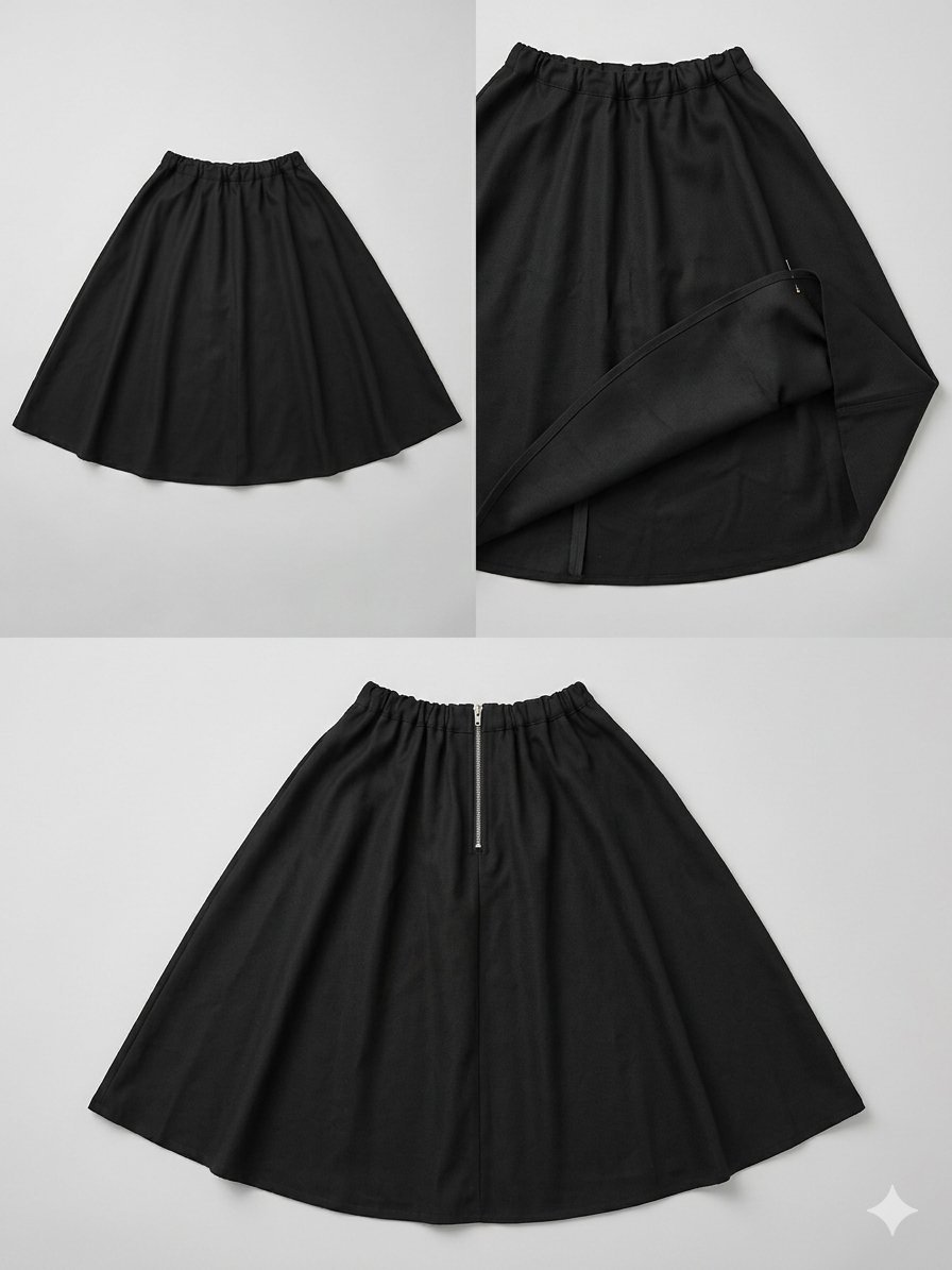 Jupe en cuir noir