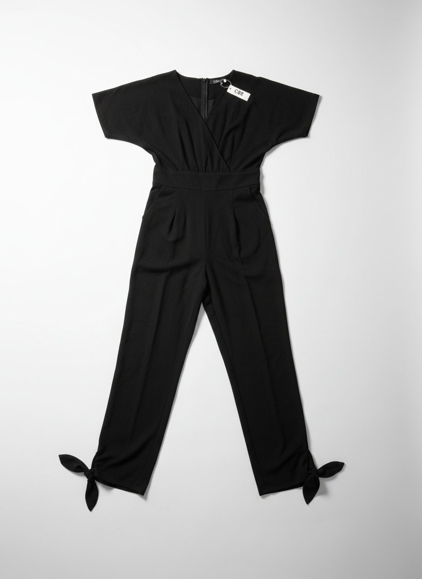 Combinaison pantalon noire chic - Coupe fluide et élégante