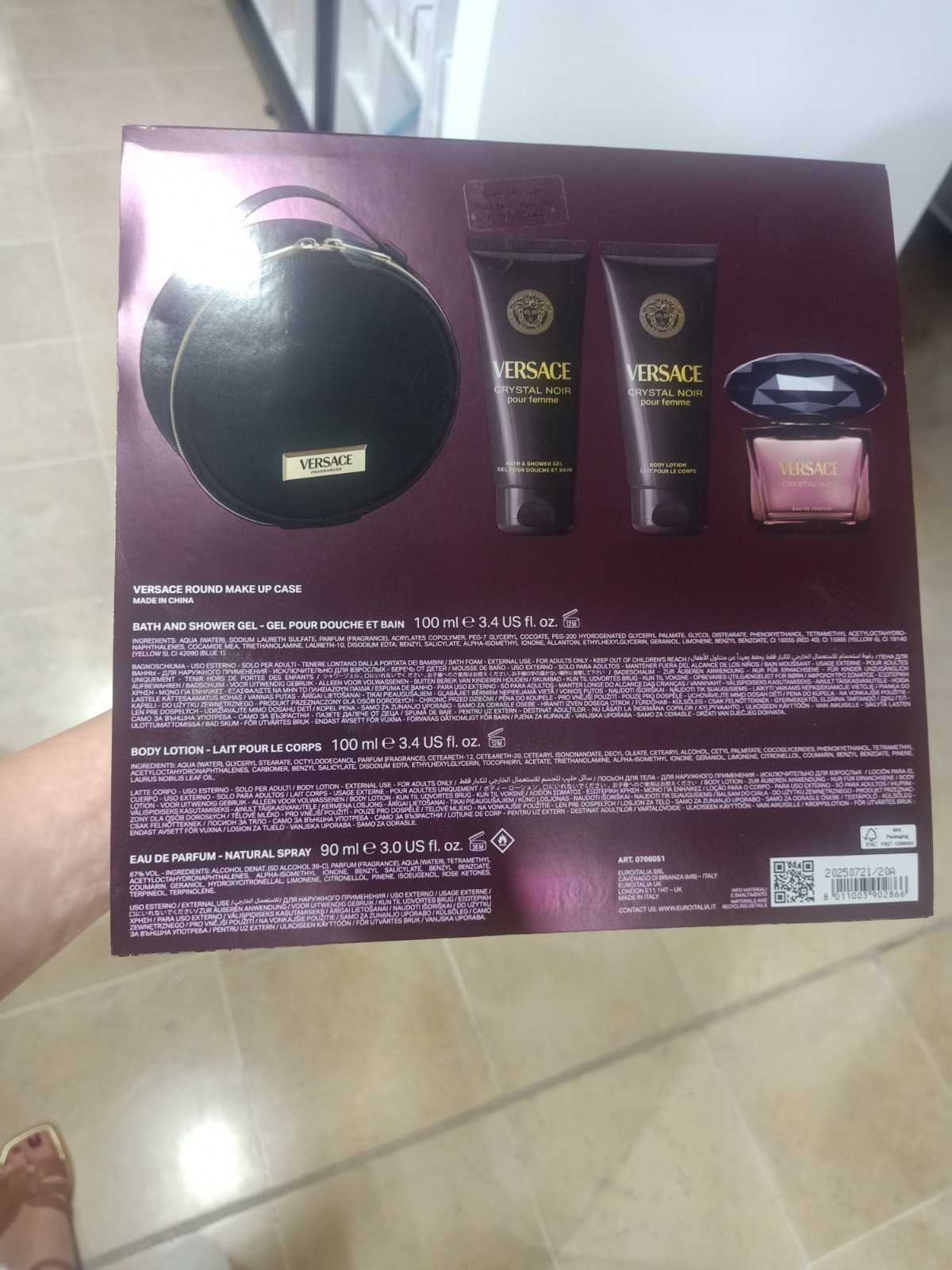 Coffret versace crystal noir