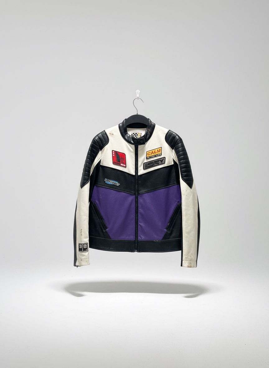 : Veste biker racing en simili cuir – Bershka 🏍️
