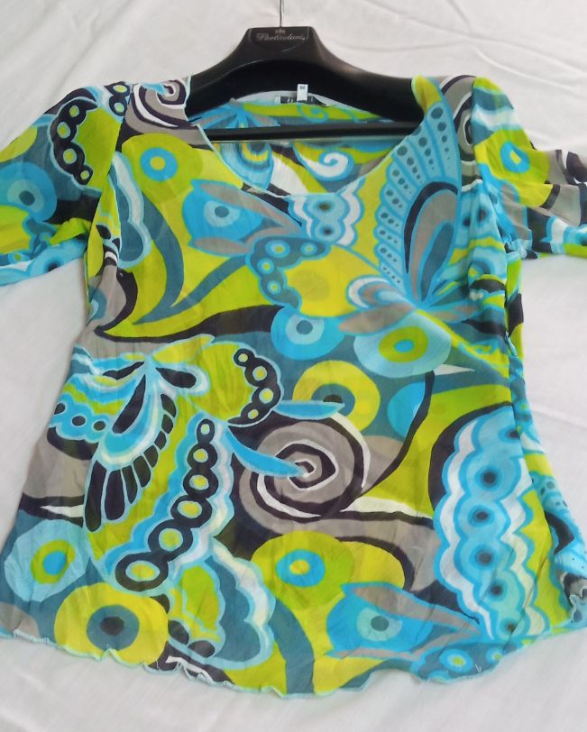 chemise mousline manche 3/4