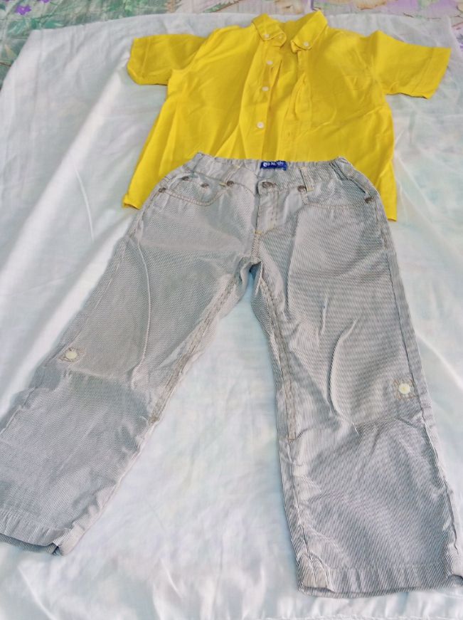 chemise et pontalon chort pour garçon 