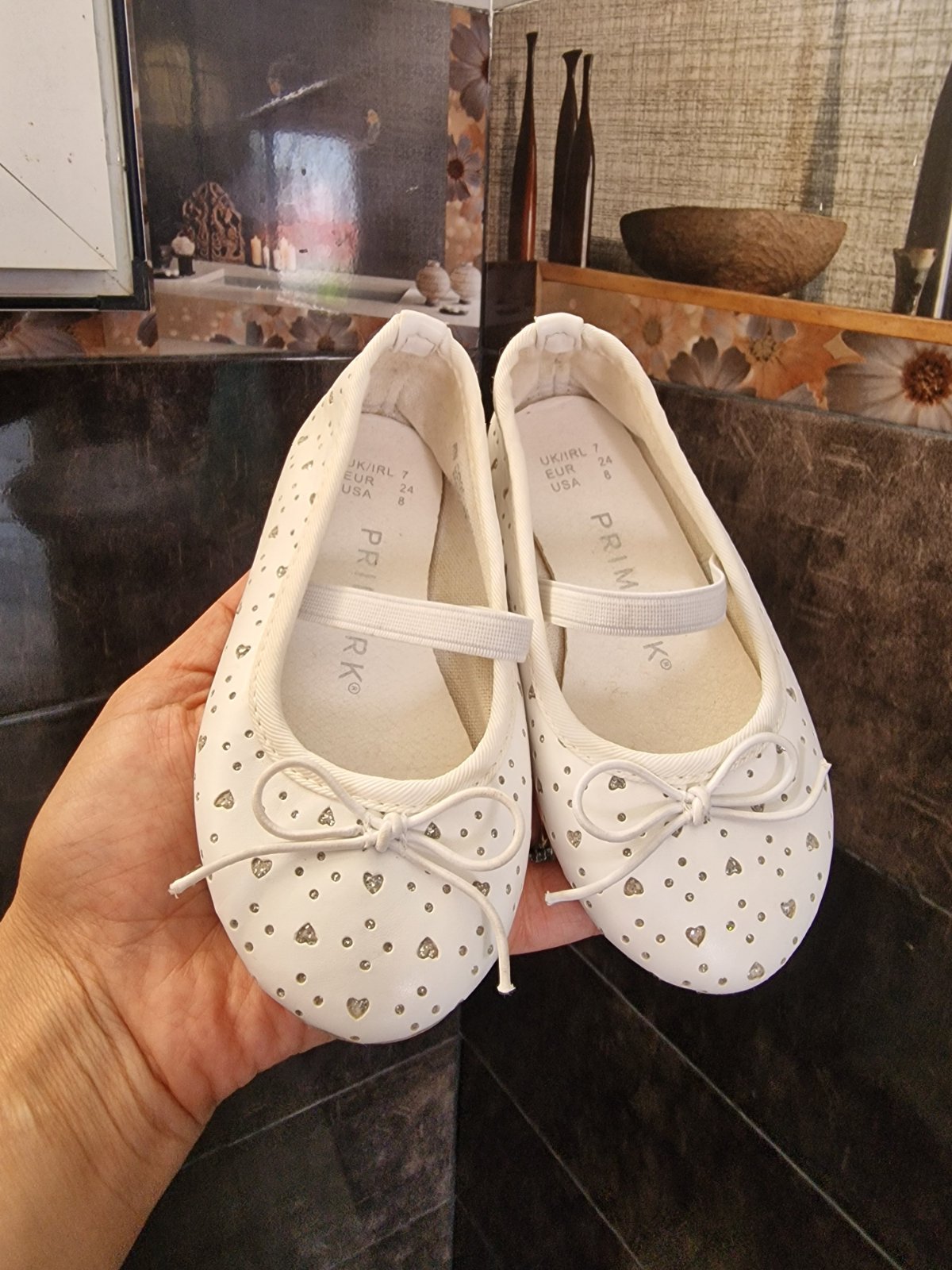 Ballerines blanches fille 