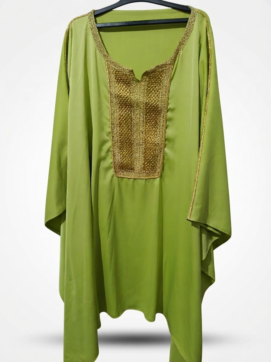 Caftan court vert pistache 