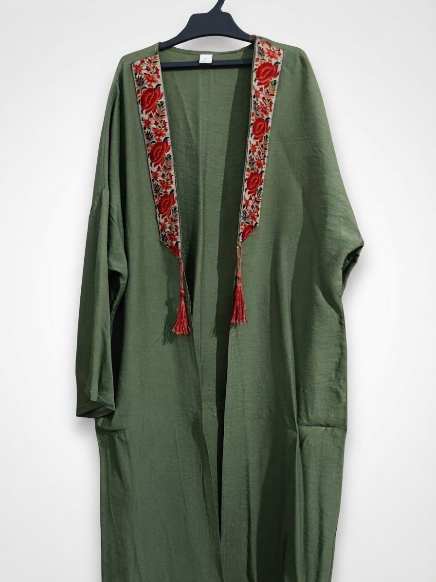 Abaya vert militaire