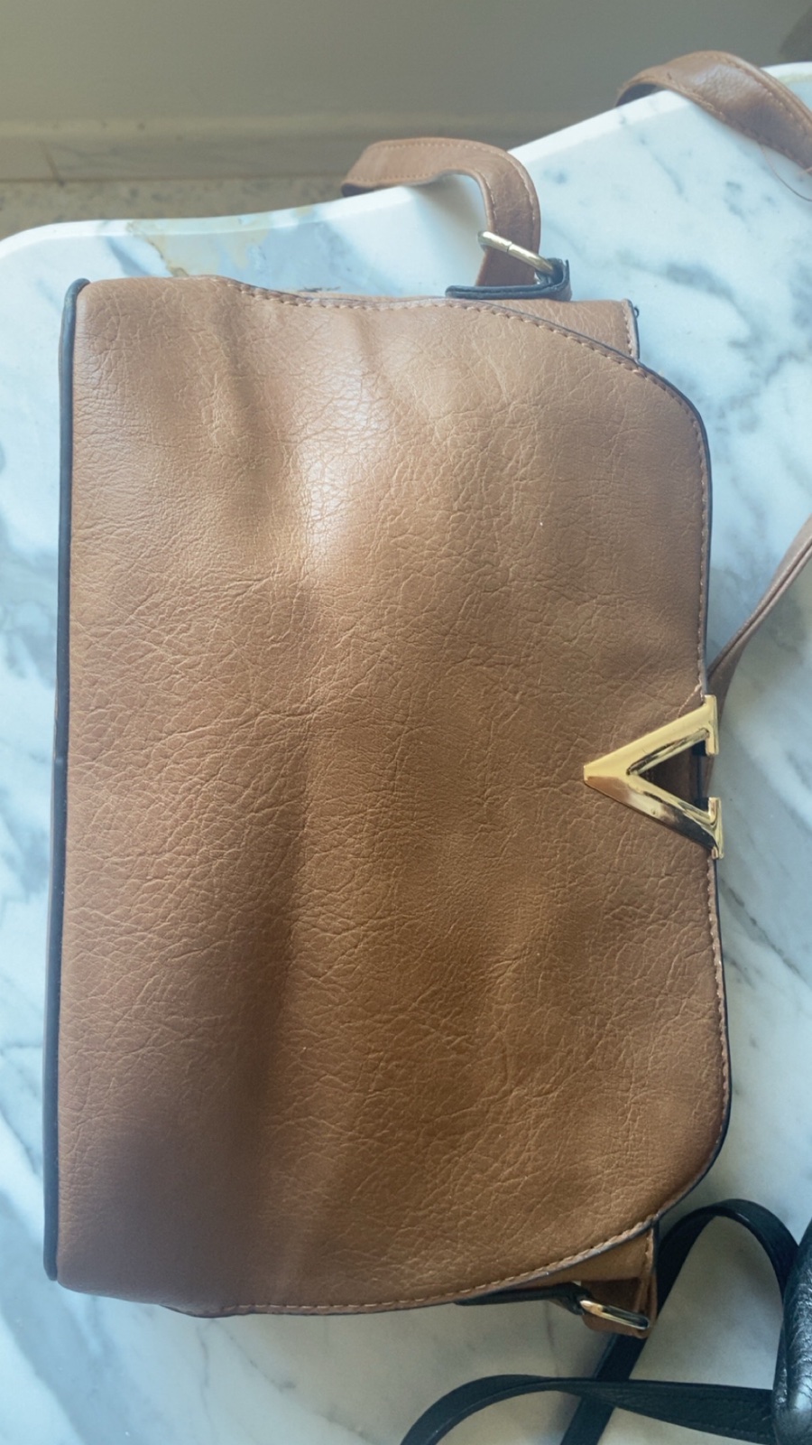 Sac camel en cuir