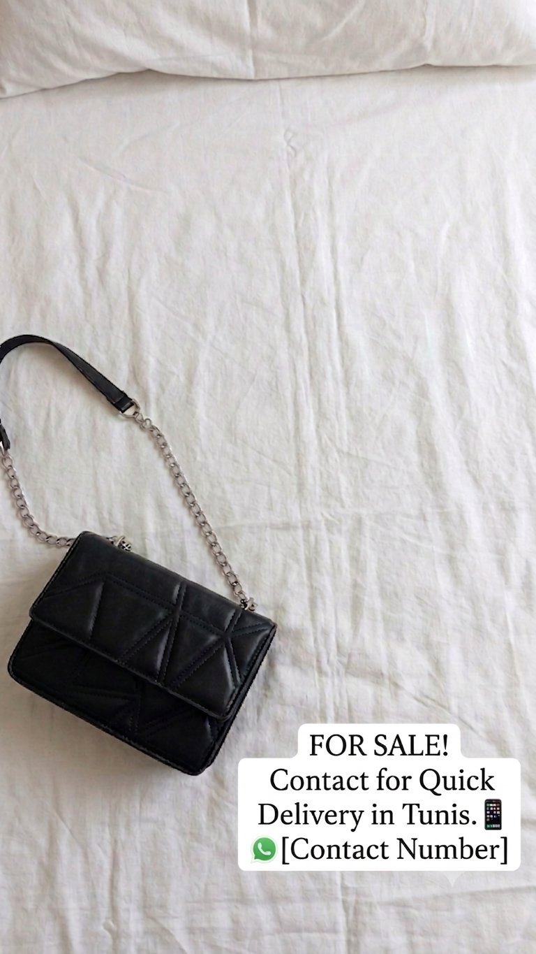 Sac à main noir élégant - État neuf
