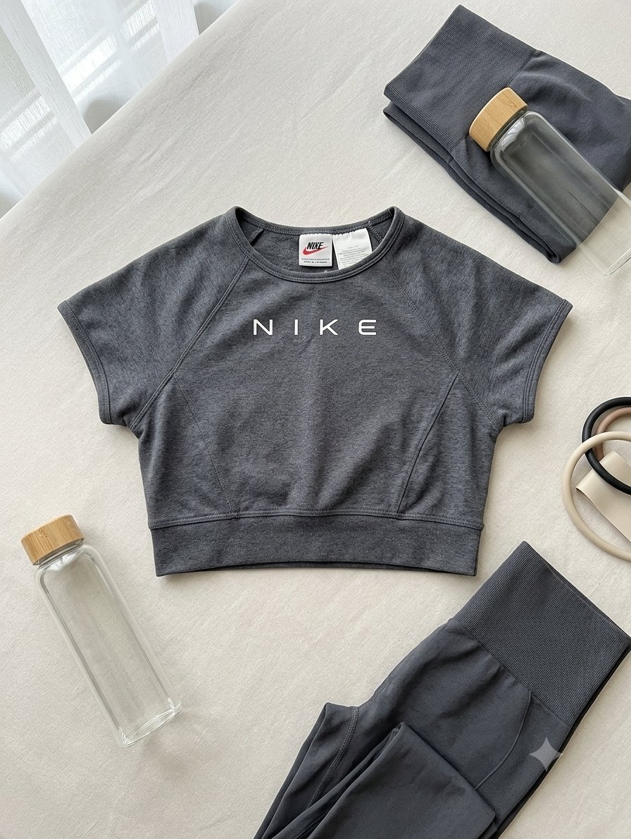 Crop top Nike gris pour femme
