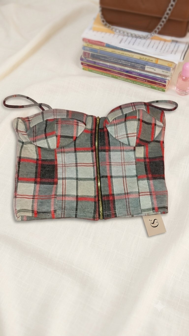 Corset bustier à carreaux - Style vintage/tendance
