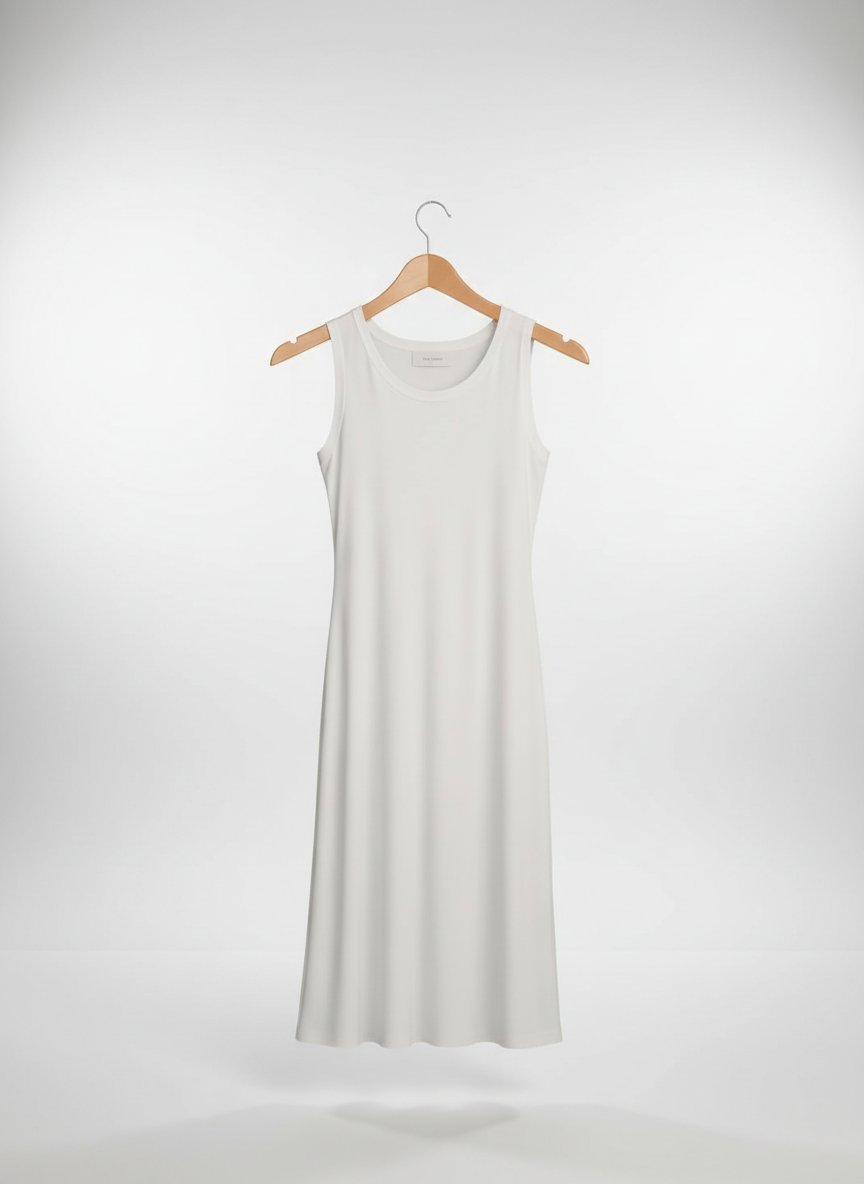 Robe blanche longue simple