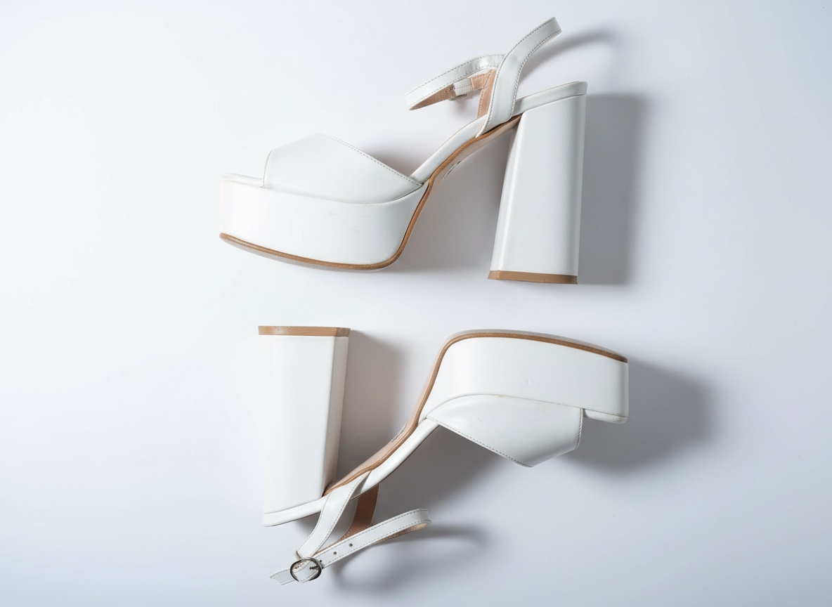 Talon confortable en blanc
