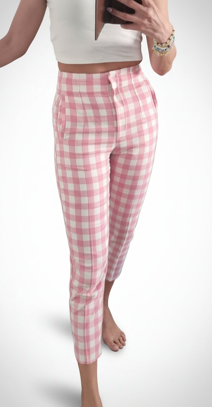 Pantalon imprimé vichy