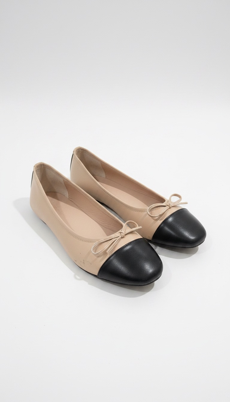 Ballerine beige et noire